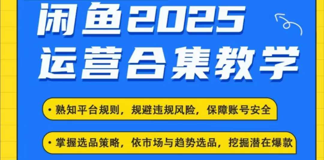 2025闲鱼电商运营全集，2025最新咸鱼玩法-赢家共创-资源网-最新项目分享网