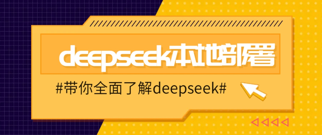 DeepSeek本地部署详细教程，轻松将deepseek部署到你的电脑上-赢家共创-资源网-最新项目分享网