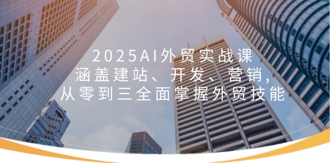 2025AI外贸实战课：涵盖建站、开发、营销, 从零到三全面掌握外贸技能-赢家共创-资源网-最新项目分享网