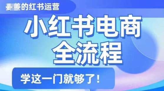 小红书电商全流程，精简易懂，从入门到精通，学这一门就够了-赢家共创-资源网-最新项目分享网