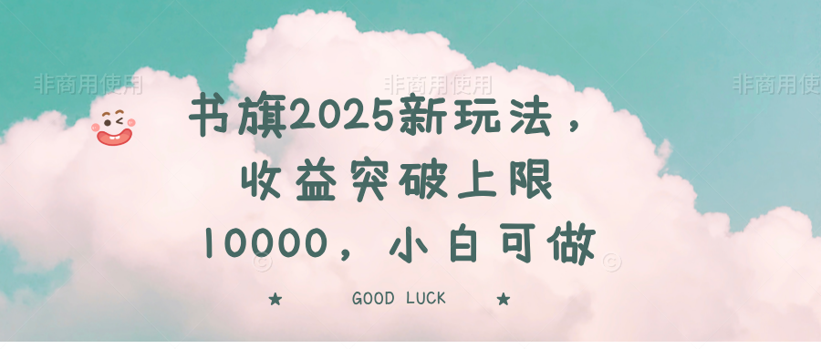 书旗2025新玩法,收益突破上限10000,小白可做-赢家共创-资源网-最新项目分享网