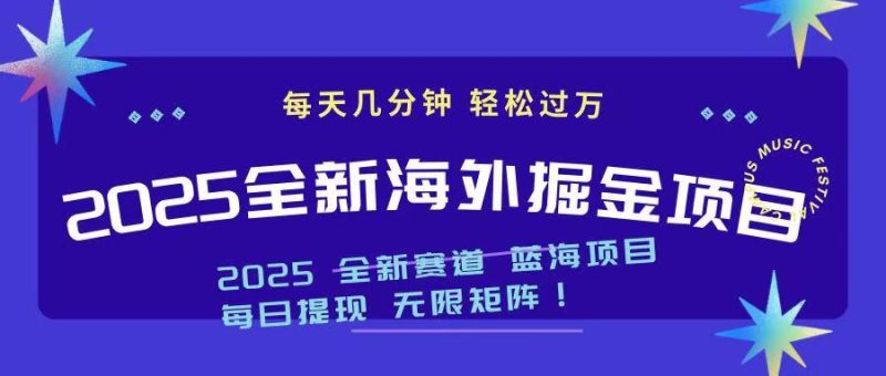 2025最新海外掘金项目 一台电脑轻松日入500+-赢家共创-资源网-最新项目分享网