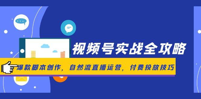 视频号实战全攻略，爆款脚本创作，自然流直播运营，付费投放技巧-赢家共创-资源网-最新项目分享网