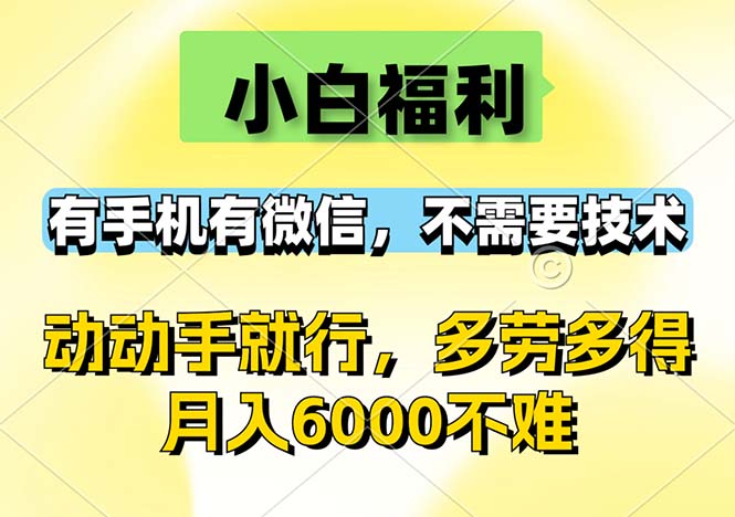 小白福利，有手机有微信，0成本，不需要任何技术，动动手就行，随时随…-赢家共创-资源网-最新项目分享网