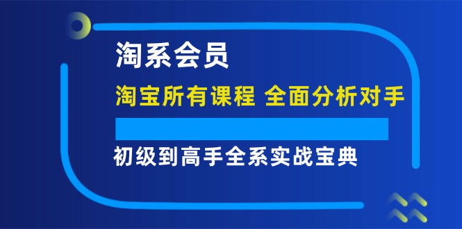 （12055期）淘系会员【淘宝所有课程，全面分析对手】，初级到高手全系实战宝典-赢家共创-资源网-最新项目分享网